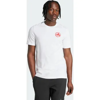 ADIDAS Tričko s potiskem Football Sticker 2XL BÍLÁ