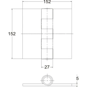 pant Pant k přivaření masivní čtvercový 5 variant Varianta: 5. 150x150x5mm