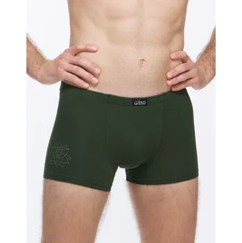 Kalhotky Gina Výhodné balení 5 kusů - Boxerky kratší nohavička 73135P Barva/Velikost: lahvová, šedobéžová / S/M