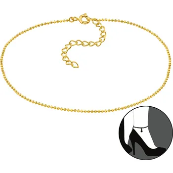 Řetízek Stříbrný řetízek na nohu GOLD Ag 925; ≤1,4 g. 5820226356