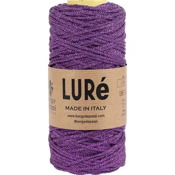 Příze Borgo de Pazzi Luré 16 Fialová (Špagátová příze Luré Fialová)