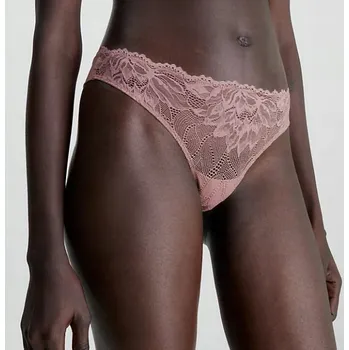 Kalhotky CALVIN KLEIN DÁMSKÉ KALHOTKY TANGA KRAJKOVÉ RŮŽOVÉ S 0Z8C5*