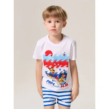 Sinsay - Dvoudílné bavlněné pyžamo PAW Patrol - bílá - 014DP-00X - 014DP-00X-116