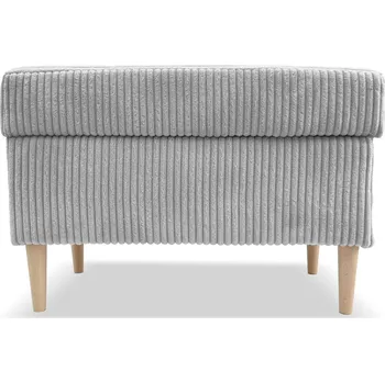 Taburet Taburet ZANE s úložným prostorem manšestr šedý