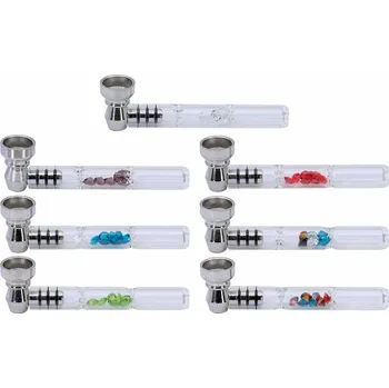 Dýmka Remo 58580 Šlukovka 9,5cm sklo + kov MIX