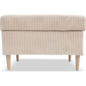 Taburet Taburet ZANE s úložným prostorem - béžový - manšestr - LINCOLN 03