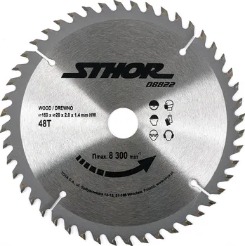 Řezný kotouč Sthor | Kotouč na dřevo 160 x 20 mm 48z TO-08822