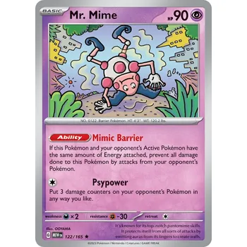 Sběratelská karetní hra Mr. Mime MEW 122/165 - holo
