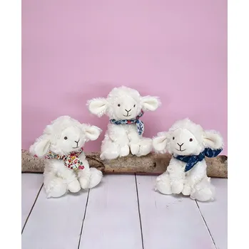 Hračka pro nejmenší Doudou et Compagnie Paris Doudou Plyšový beránek s šátkem 12 cm