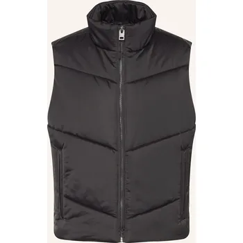 Pánská vesta Hugo Pánská Prošívaná Vesta Berolino Ze Saténu, černá, 56