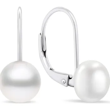 Módní doplněk Brilio Silver Stříbrné perlové náušnice EA412W_EA413W 0,9 cm + 2 měsíce na vrácení zboží