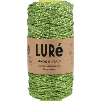 Příze Borgo de Pazzi Luré 13 Světle zelená (Špagátová příze Luré Světle zelená)