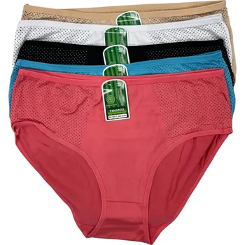 Dámské spodní prádlo Timanni Dámské kalhotky 3x kusy vícebarevné 02 Barva: Černá, Velikost: XL-2XL