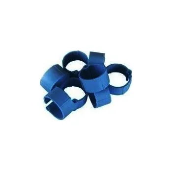 Kroužky zámkové pro slepice, 25 kusů - 16 mm Barva: modrá