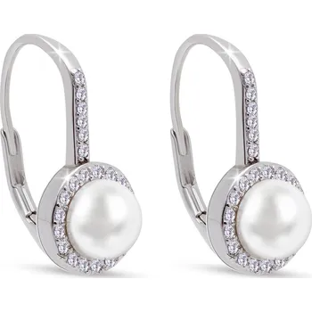 Náušnice Biju 3581 Stříbrné náušnice s perlou