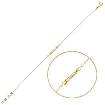 Náramek Zlatnictví Helios Zlatý náramek s destičkou