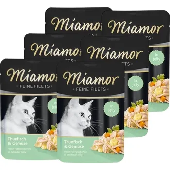 Krmivo pro kočku Miamor Feine Filets - mokré krmivo pro kočky filety z tuňáka se zeleninou 6x100g