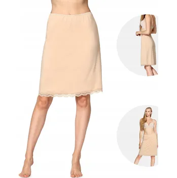 Dámské šaty Spodnička pod šaty s krajkou viskóza BLV50-176 Béžová XXL