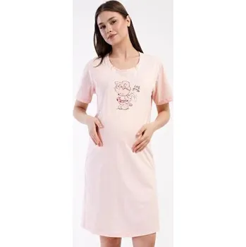 Dámská noční košile Dámská noční košile mateřská Vienetta Secret Miláček světle lososová L