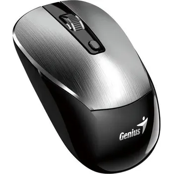 Počítačové příslušenství Genius NX-7125 Myš, bezdrátová, optická, 1200DPI, 4 tlačítka, Copilot, 2,4GHz, USB-A, 1× AA baterie, černo-stříbrná