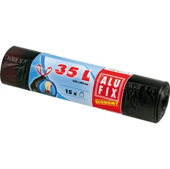 Pytle na odpadky Alufix Pytel do koše ECONOMY zatahovací 53 x 60 cm 35 l / 15 ks