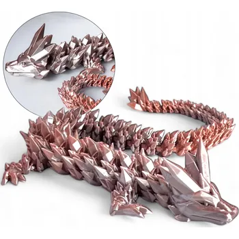 Figurka Drak 3D Figurka draka Křišťálový drak 42cm Dekorace do pokoje