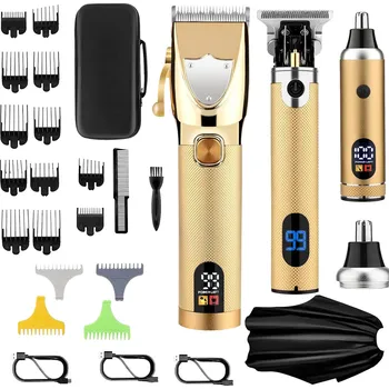 Strojek na vlasy PROFESIONÁLNÍ BEZDRÁTOVÝ STŘÍHACÍ STROJEK NA VLASY ZASTŘIHOVAČ VOUSŮ