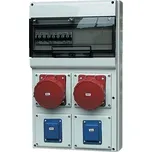 Zásuvková skříň 632.3122-111F2 jištěná + chránič IP54