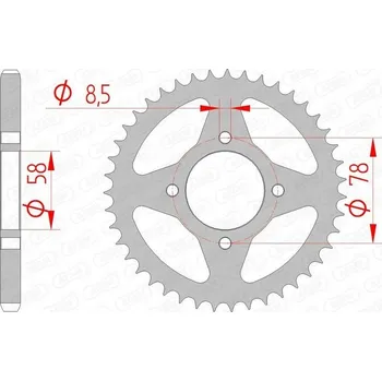 Nářadí na motocykly Řetězové kolo AFAM 14201-50