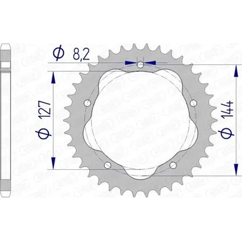 Nářadí na motocykly Řetězové kolo AFAM 51607-40