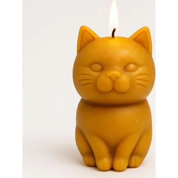 Svíčka Vonná svíčka Kočka | 92 g | Svíčkománie3D | Barva: Hnědá