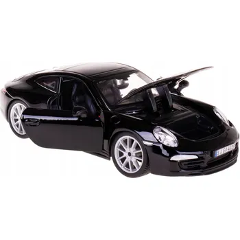 autíčko PORSCHE 911 CARRERA S MODEL KOVOVÝ BBURAGO 1:24 ČERNÝ