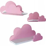 Police obláček v sadě 3 polic s mraky do dětského pokoje