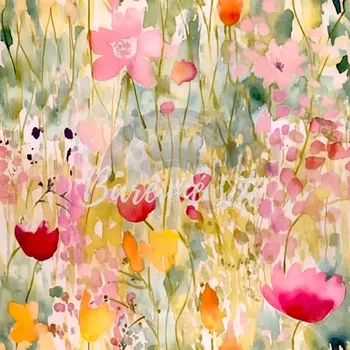 Úplet, Rozmazané květy v trávě (E) (Top kvalitní úplet Bella digitisk)