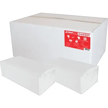 Papírový ručník Ručníky papírové "ZZ" skládané, 1 vrstvá celulóza - bílé 5000 ks (040301)