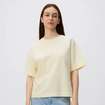 Dámské tričko Reserved - Tričko s šperkovými aplikacemi - světle žlutá - ZQ659-10X - ZQ659-10X-XL