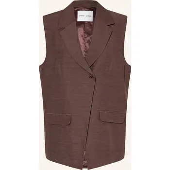 Dámská vesta Samsøe Samsøe Dámská Blejzrová Vesta Sathena, hnědá, 38