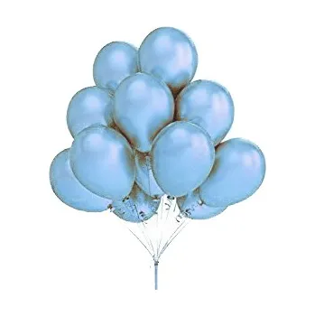 Balónek Balónky modré metalické 12 Ks na výročí přijímání