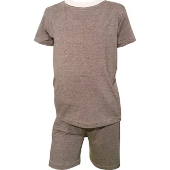 Chlapecké pyžamo FARMERS® Dětské letní pyžamo BAMBUS šedý melír Velikost: 140-146