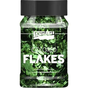 Barevné metalické vločky do pryskyřice Barva: Zelená