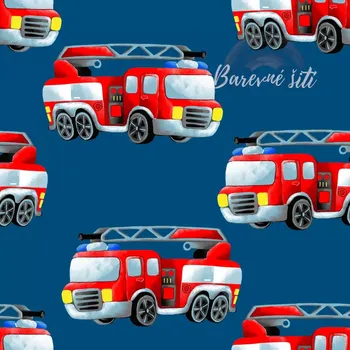 Úplet, Červená hasičská autíčka (E) (Top kvalitní úplet Bella digitisk)