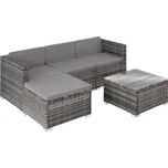 TecTake GmbH 404782 ratanová sestava lignano - šedá
