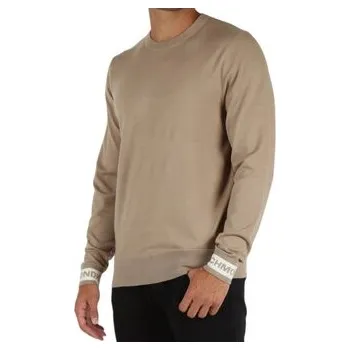Dámský svetr Richmond X Svetr maglia uomo di colore beige con logo sui polsi Béžová Regular Fit XL