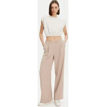 Dámské kalhoty ONLY Kalhoty z materiálu Leila 15338347 Béžová Wide Leg XL_32