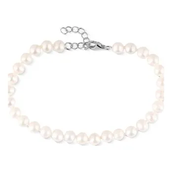 Náramek Perlový náramek ze sladkovodních perel 17-20 cm SVLB0020SD2P118 + dárek zdarma