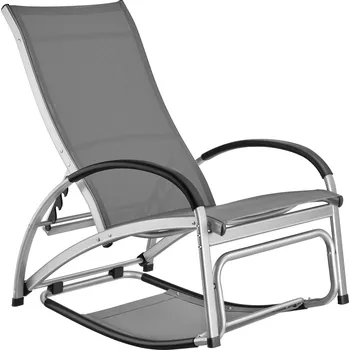 Zahradní lehátko TecTake GmbH 405816 lehátko avignon, 2v1 funkce,nastavitelná opěrka zad - antracit