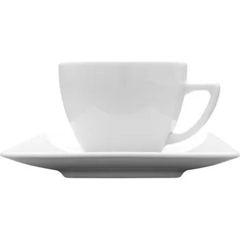 LUBIANA CLASSIC Šálek S Podšálkem na kávu a čaj, bílý, 440 ml, 17,5 cm