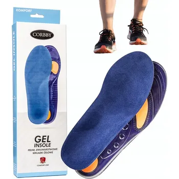 Vložka do bot Corbby Gelové vložky do bot tlumící nárazy ortopedické Corbby GEL INSOLE velikost 43-46
