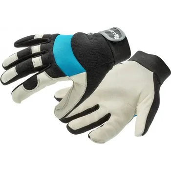 Pracovní rukavice HÖGERT STOR mechanické ochranné rukavice (černo/modré) vel.9 /HT5K730-9/