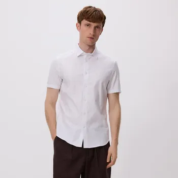 Pánská košile Reserved - Košile slim fit s vysokým podílem bavlny - bílá - 178DV-00P - 178DV-00P-M